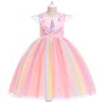 Unicorn kjole: Rainbow Dash kjole, lyserød